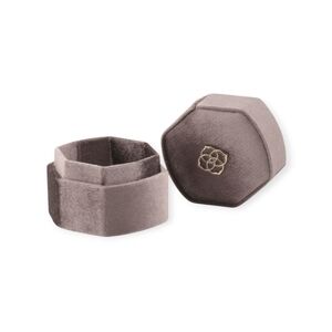 Kendra Scott Velvet Hexagonal Jewelry Box Gray